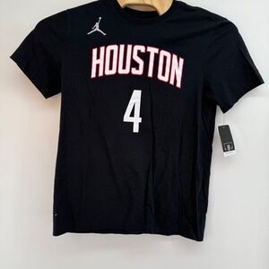 Jordan Houston Rockets Alperen Sengun 4 Jersey T Shirt Mens M Black Nike NBA